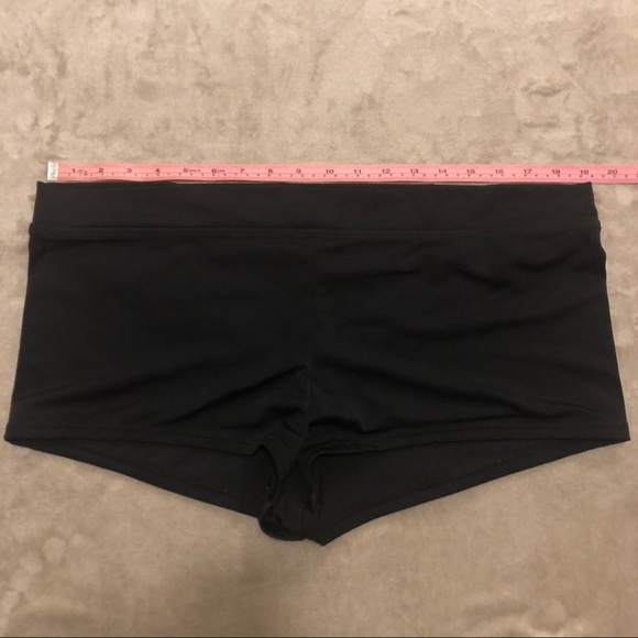 Black Tropical Escape Swim Boyshort, Size 18 - Picture 6 of 12